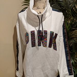 BNW Pink Victoria's Secret lg rainbow swtshirt